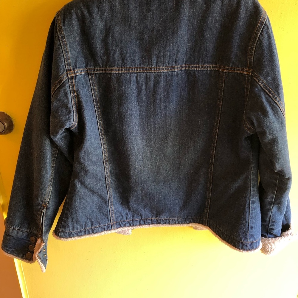 Jean jacket with fleece collar/cuffs - Picture 6 of 6